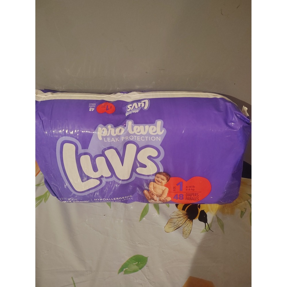 Luvs Pro Level Leak Protection Diapers Size 1 8-14 lb 48 Count Jumbo Pack